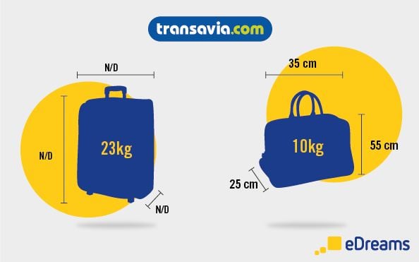 Transavia: peso e misure bagaglio