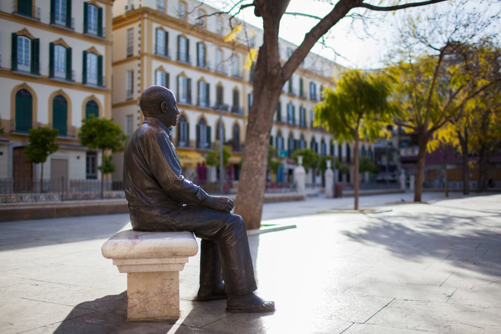 Statue de Pablo Picasso à Malaga