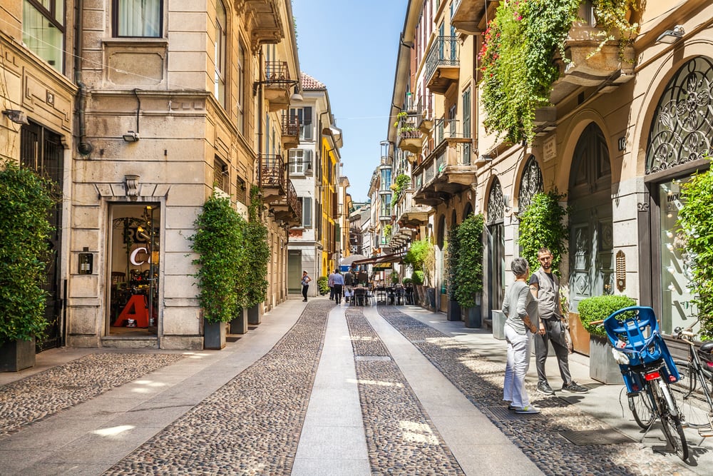 Rues du centre-ville de Milan