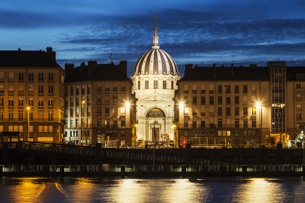 Centre-ville de Nantes la nuit